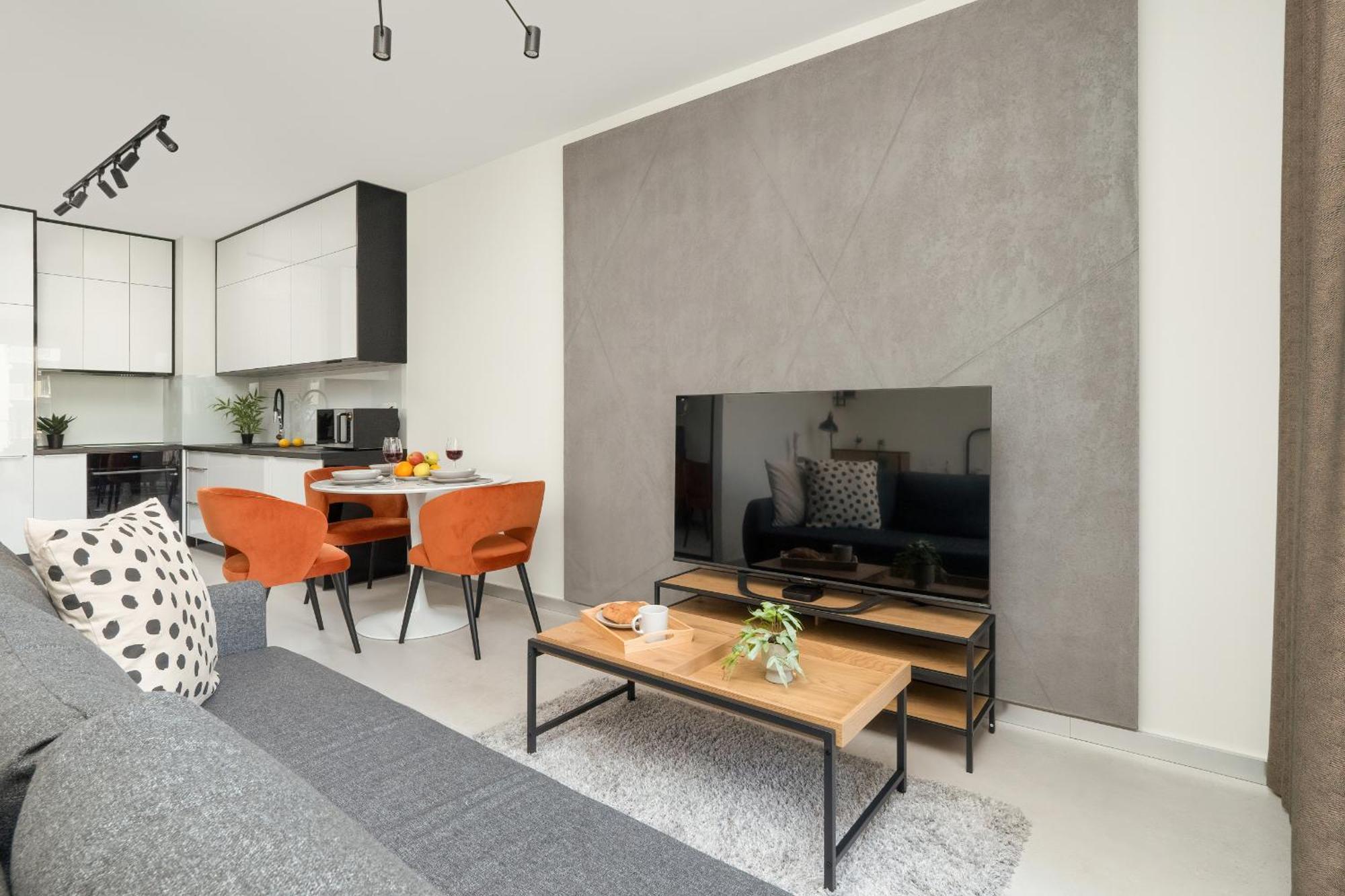 Luksusowe Studio W Lodzi Z Biurkiem, Balkonem I Klimatyzatorem By Renters Prestige Zewnętrze zdjęcie