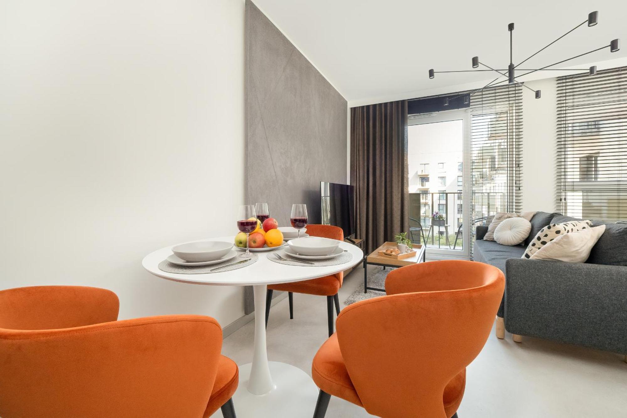Luksusowe Studio W Lodzi Z Biurkiem, Balkonem I Klimatyzatorem By Renters Prestige Zewnętrze zdjęcie
